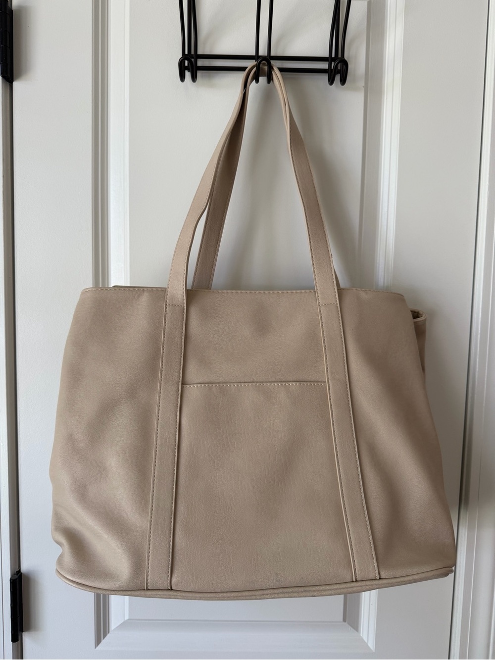 ANTIK KRAFT | Taupe Faux Leather Tote Bag - Timeless Everyday Carry